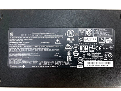 Genuine HP 200W AC DC Adapter Model HSTNN-DA16 583185-001 19.5V 10.3A w/Cord OEM