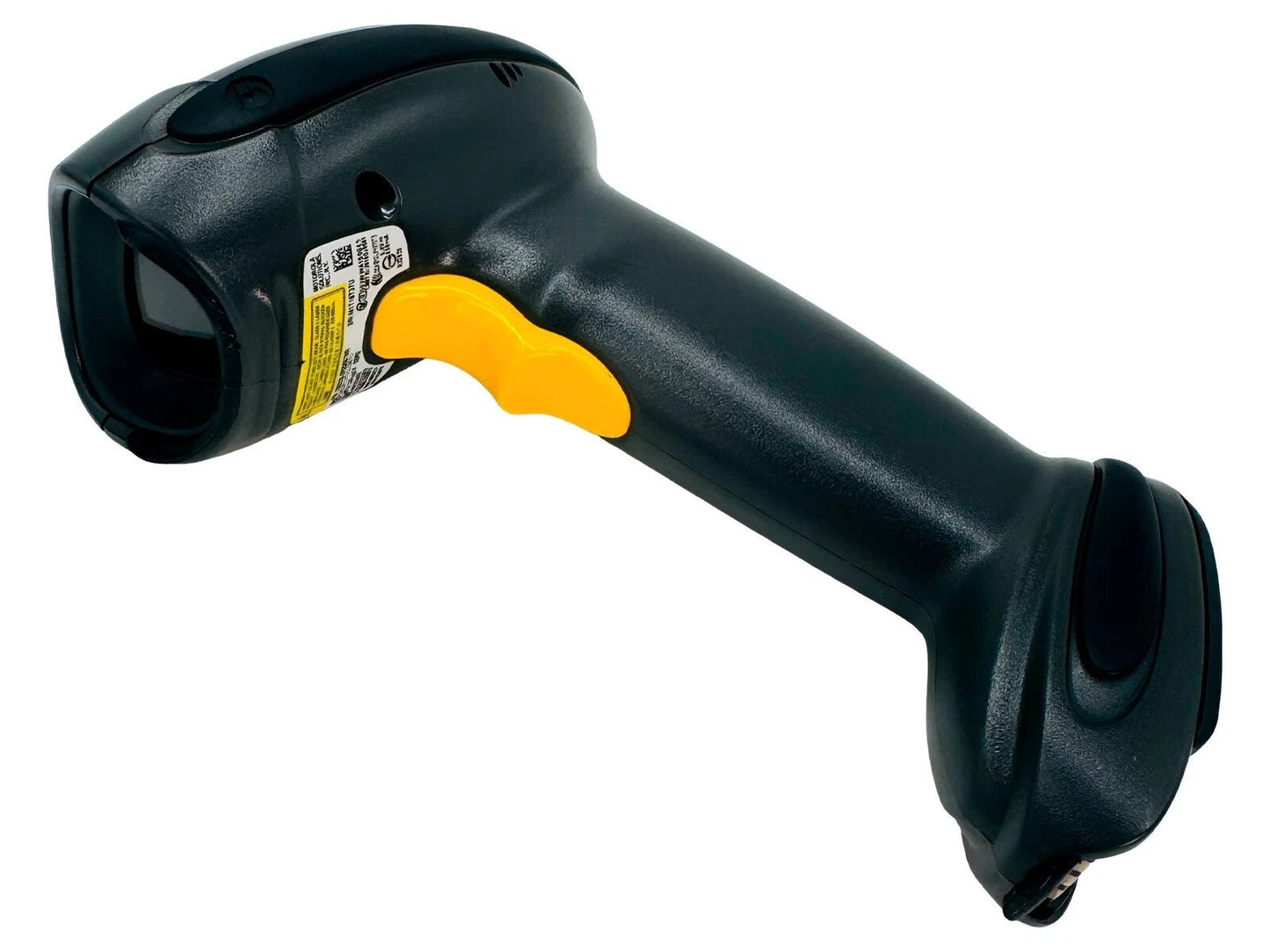 Bluetooth handheld barcode scanner side profile view