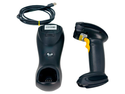 Wireless barcode scanner with charging cradle set