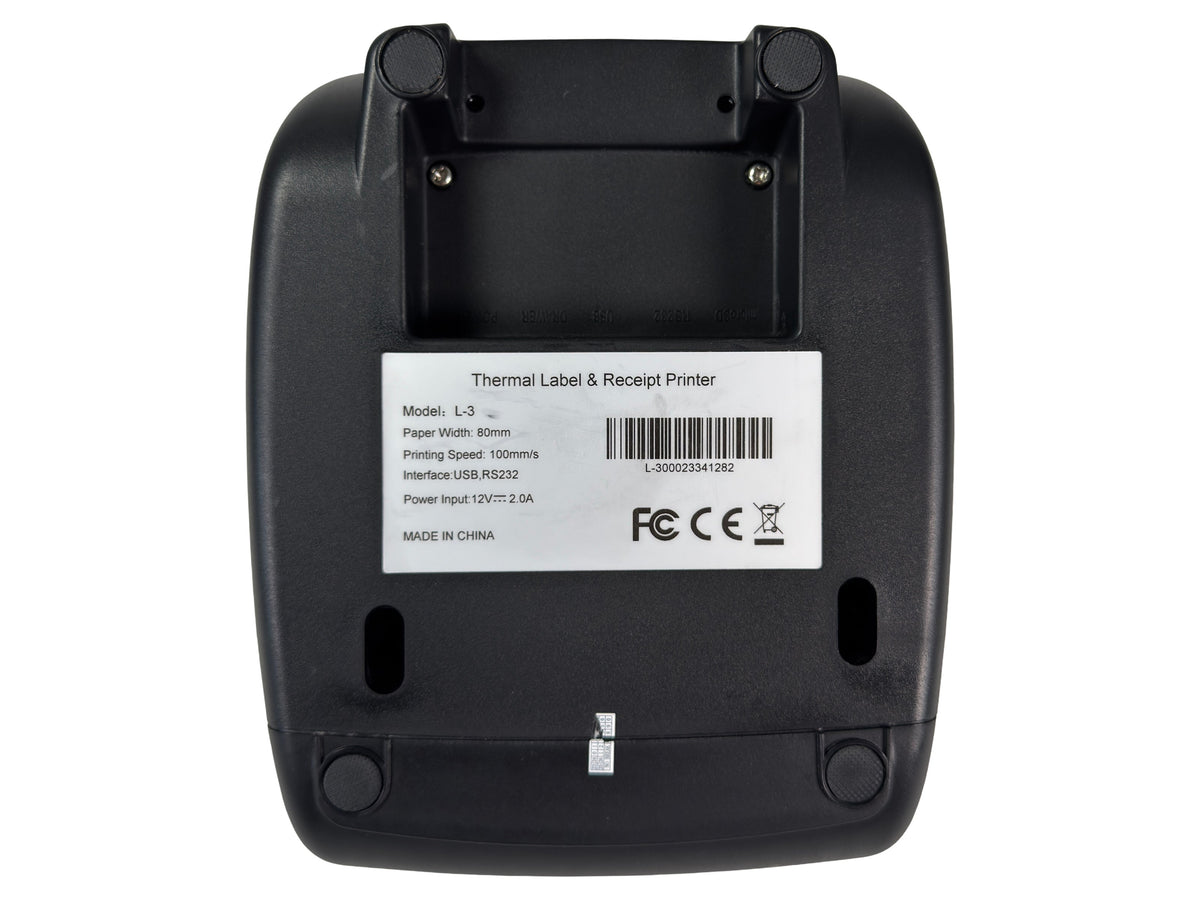 Thermal Label & Receipt Printer L-3 – USB, RS232, Power Supply