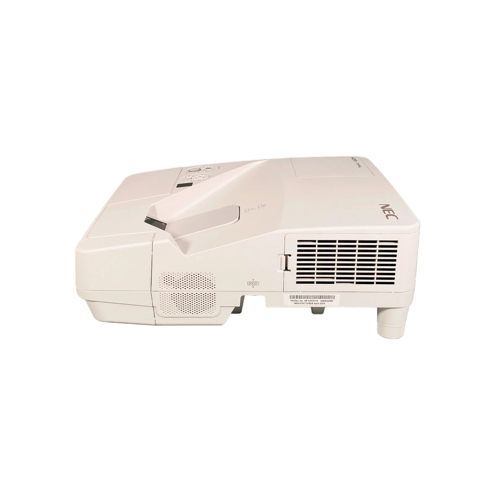 Right side profile with ventilation grille