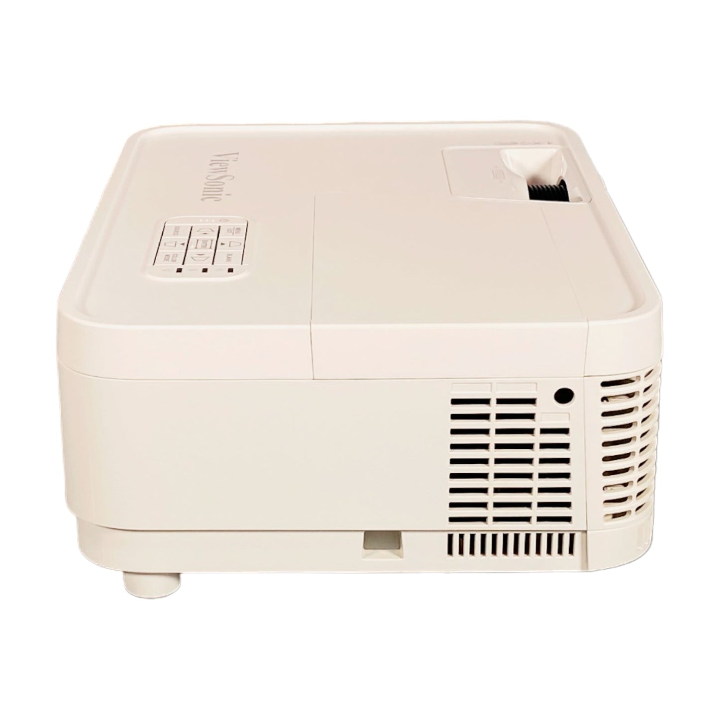 Projector rear side angle housing and exhaust view