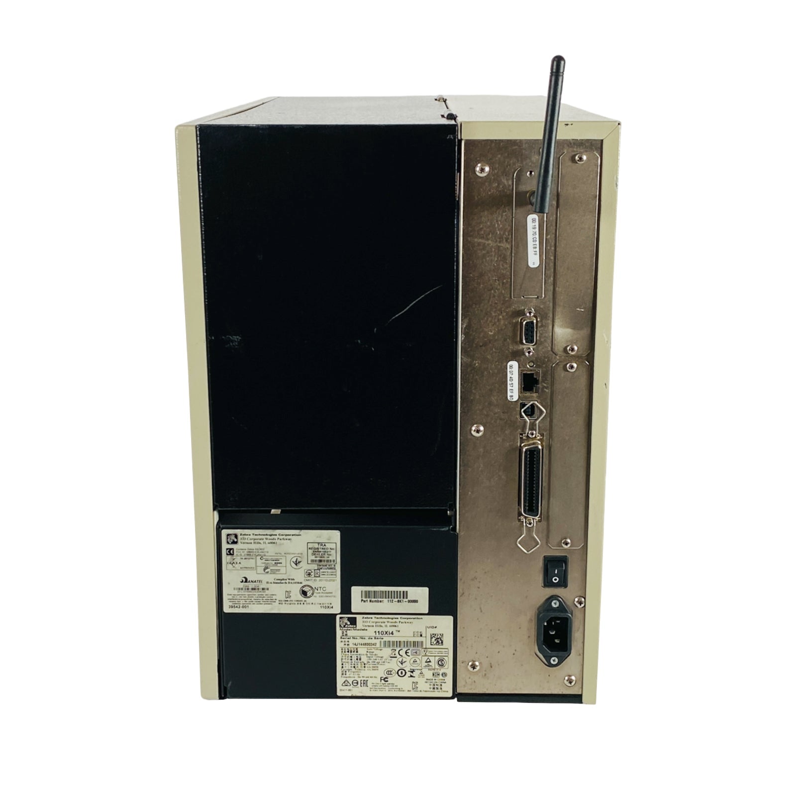 Zebra 110Xi4 (112-8K1-00000) 203 DPI Thermal Transfer Industrial Label Printer – Serial, USB, Ethernet, LCD