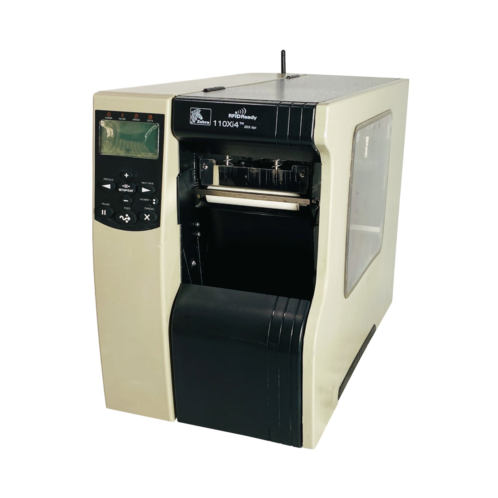 Zebra 110Xi4 (112-8K1-00000) 203 DPI Thermal Transfer Industrial Label Printer – Serial, USB, Ethernet, LCD