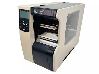 Zebra 110Xi4 300DPI Industrial Thermal Transfer Label Printer USB Ethernet Serial Parallel front angle view