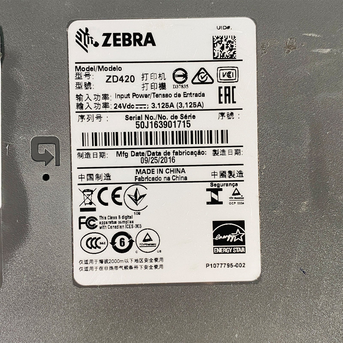 Zebra ZD420 ZD42H42-C01W01EZ Direct Thermal Label Printer - USB / Ethernet / Bluetooth