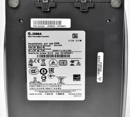 Printer model identification and compliance label
