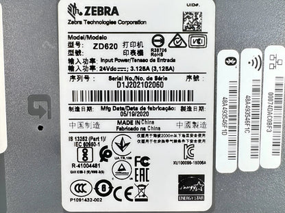 Zebra ZD620 Direct Thermal & Thermal Transfer Label Printer – LCD, USB, WiFi, LAN, Bluetooth