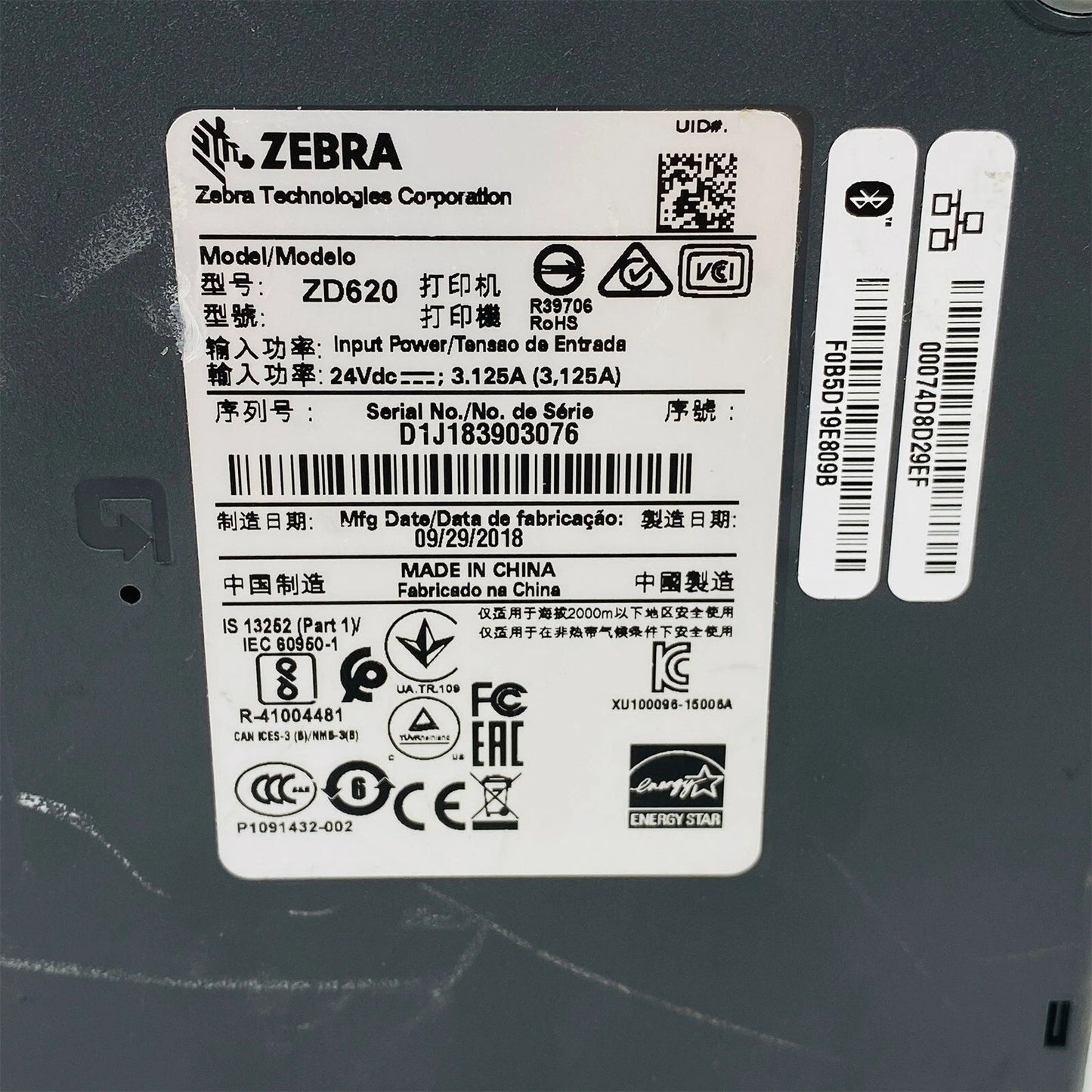 Zebra ZD620 Thermal Transfer Barcode Label Printer – USB LAN Bluetooth Serial - TeKswamp