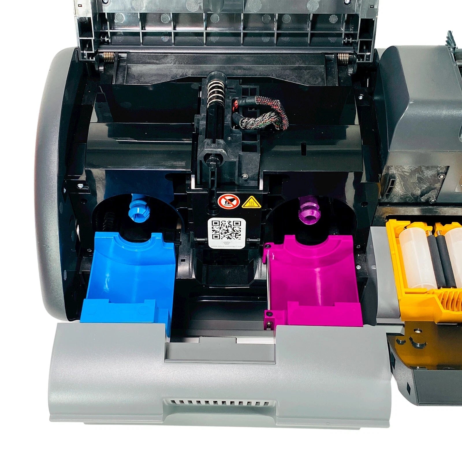 Color ribbon cartridge installation area inside printer