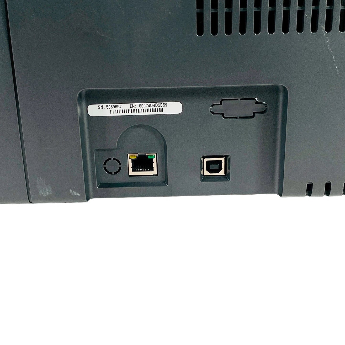USB and Ethernet ports on rear panel