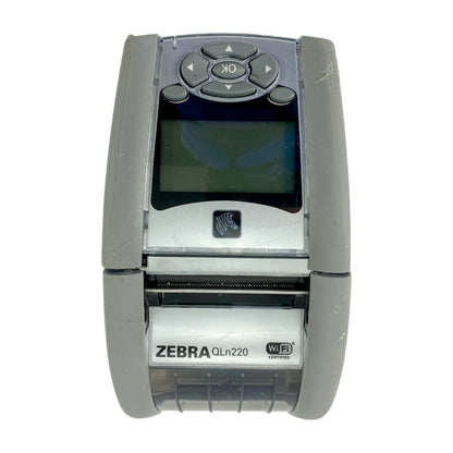 Zebra QLn220 Mobile Barcode Thermal Printer WiFi Bluetooth w/AC Adapter No Battery