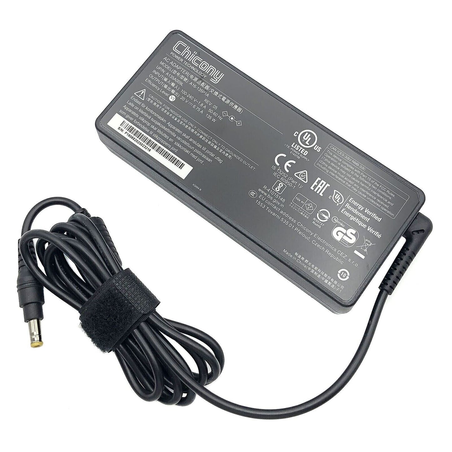 Genuine Chicony A16-135P1A AC Adapter A135A009L 20V 6.75A w/Cord