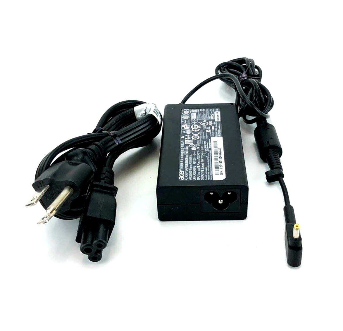 Original 65W Acer AC Adapter Charger 19V 3.42A pin 3.0*1.1 mm w/Cord