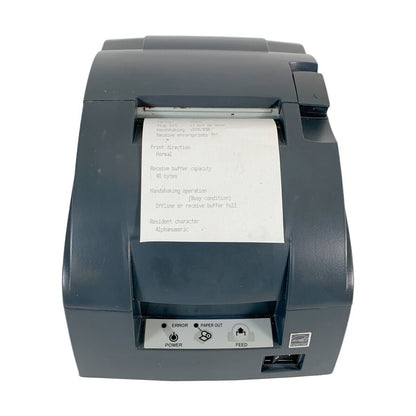 Epson TM-U220B M188B Dot Matrix POS Receipt Kitchen Printer IDN with AC Adapter