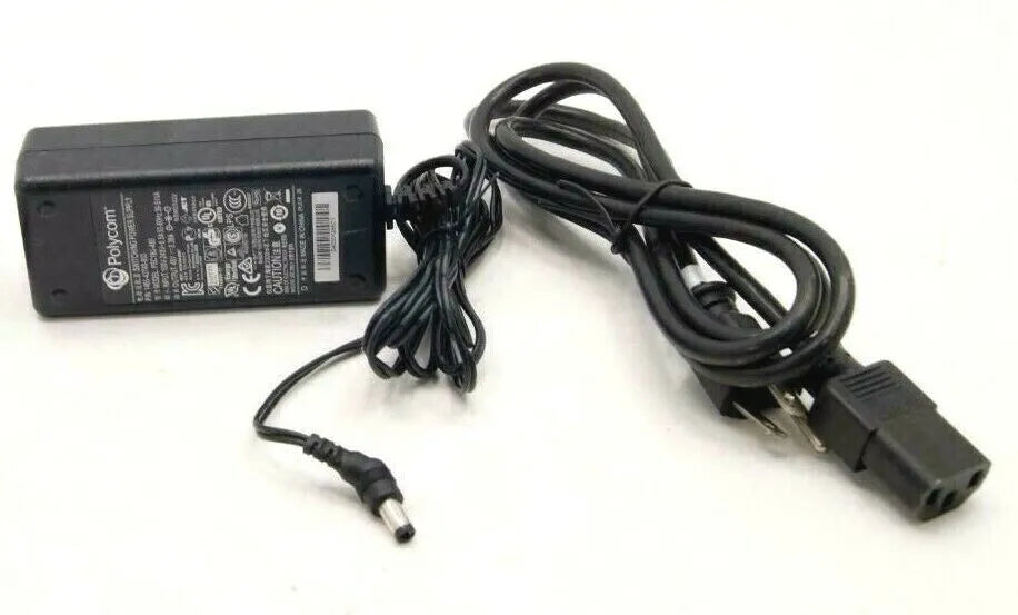 Genuine Polycom 18W AC Adapter 48V 0.38A for IP Phone Charger W/Cord