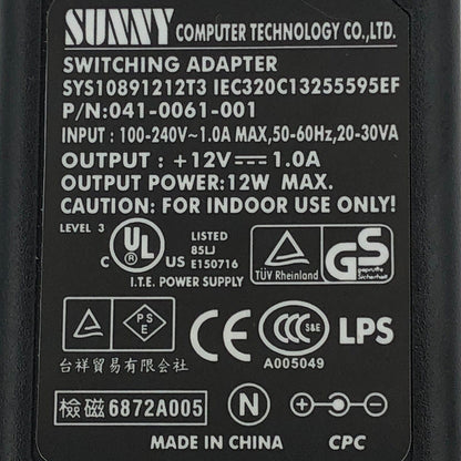 Genuine Sunny 12W AC Adapter 12V 1A Power Supply for TP-Link w/Cord