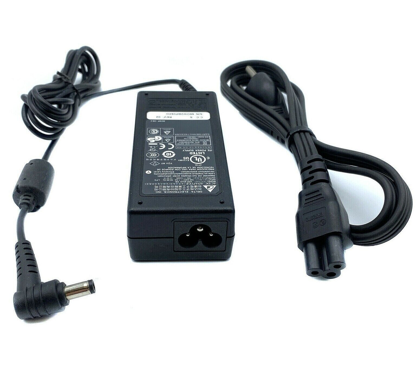 Genuine Delta ADP-65HB BB AC Adapter 19V 3.42A Power Supply 65W 5.5 mm W/Cord OEM
