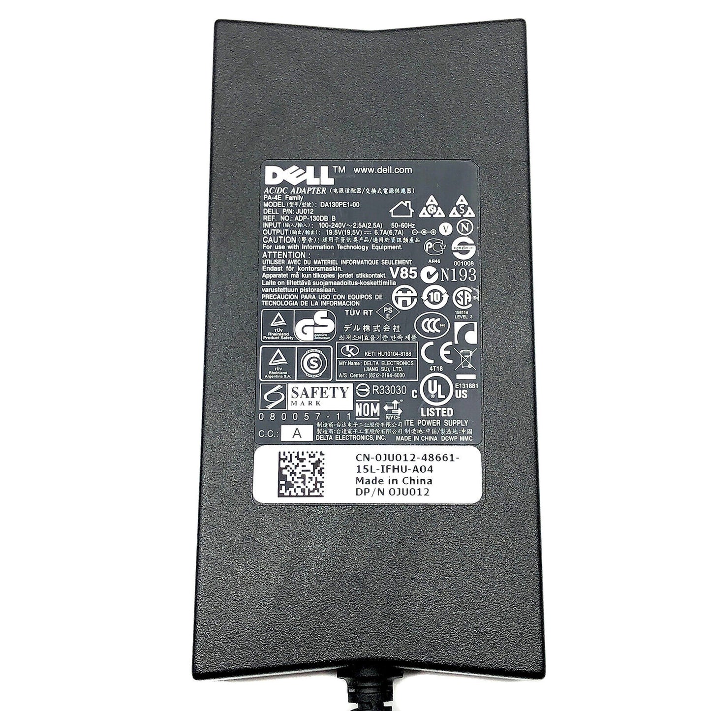 OEM 130W Dell Power AC Adapter 19.5V 6.7A w/cord